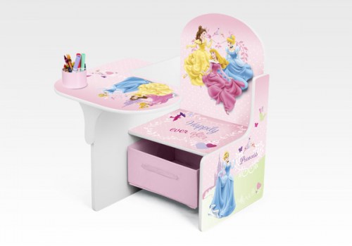 Disney Prinzessinnen Stuhl mit Seitentisch und Aufbewahrung