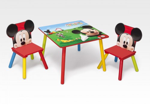 Mickey Mouse Set Tisch mit Stühlen
