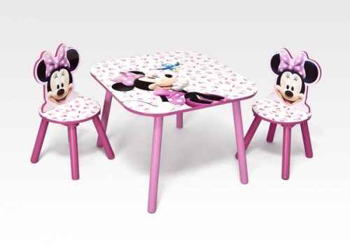 Minnie Mouse Set Tisch mit Stühlen