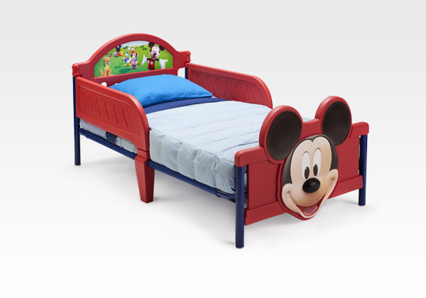 mickey mouse 3d footboard toddler bed