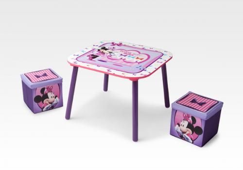 Minnie Maus Tisch & Ottomane Set