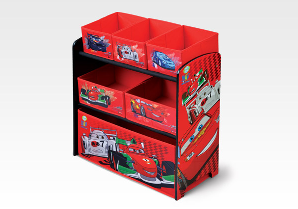 cars multi bin toy organizer