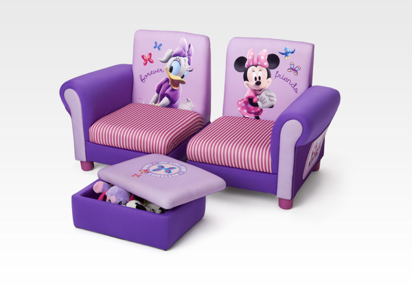 minnie mouse upholstered sofa & ottoman set