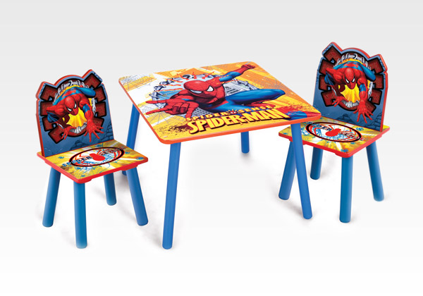 spiderman table chair set